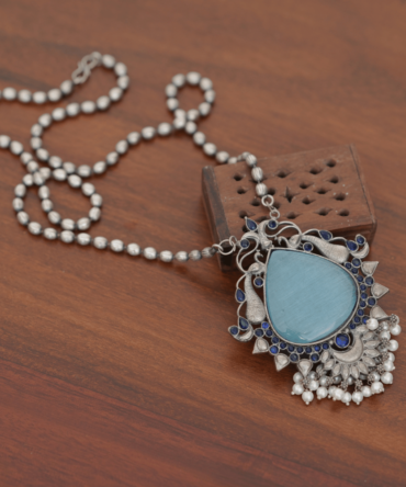 Azure Birdsong Oxidised Statement Necklace