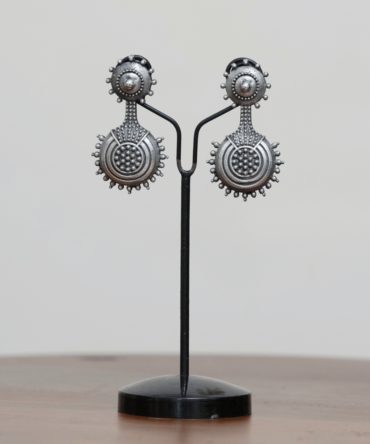 Chakrika Oxidised Stud Drops Earing