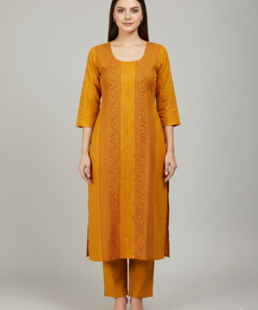 The Marigold Motif Kurti Top