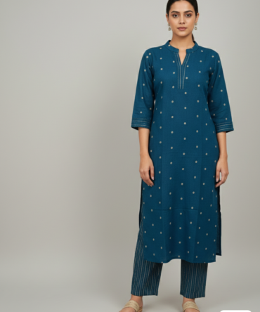The Teal Tranquility Kurti Set
