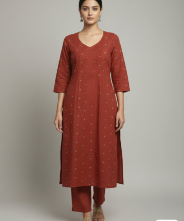 The Rust Radiance Kurti Top