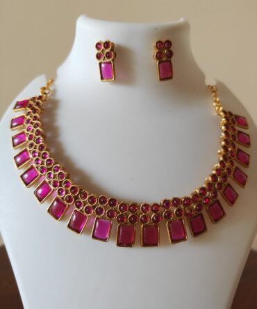 Rani Pink Statement Necklace | Festive Antique Jewelry | Dagini