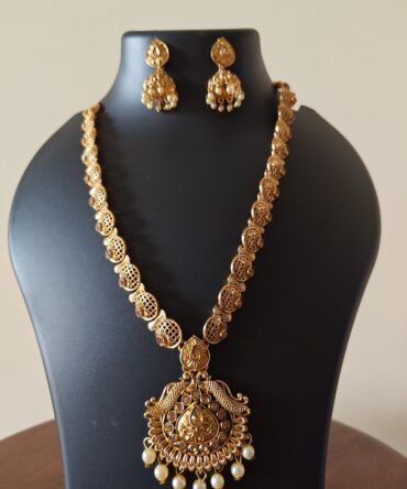 Mayura Pearl Temple Necklace | Antique Heritage Jewelry | Dagini