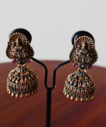 Lakshmi Temple Jhumka Earrings — Heritage Festive Jewelry