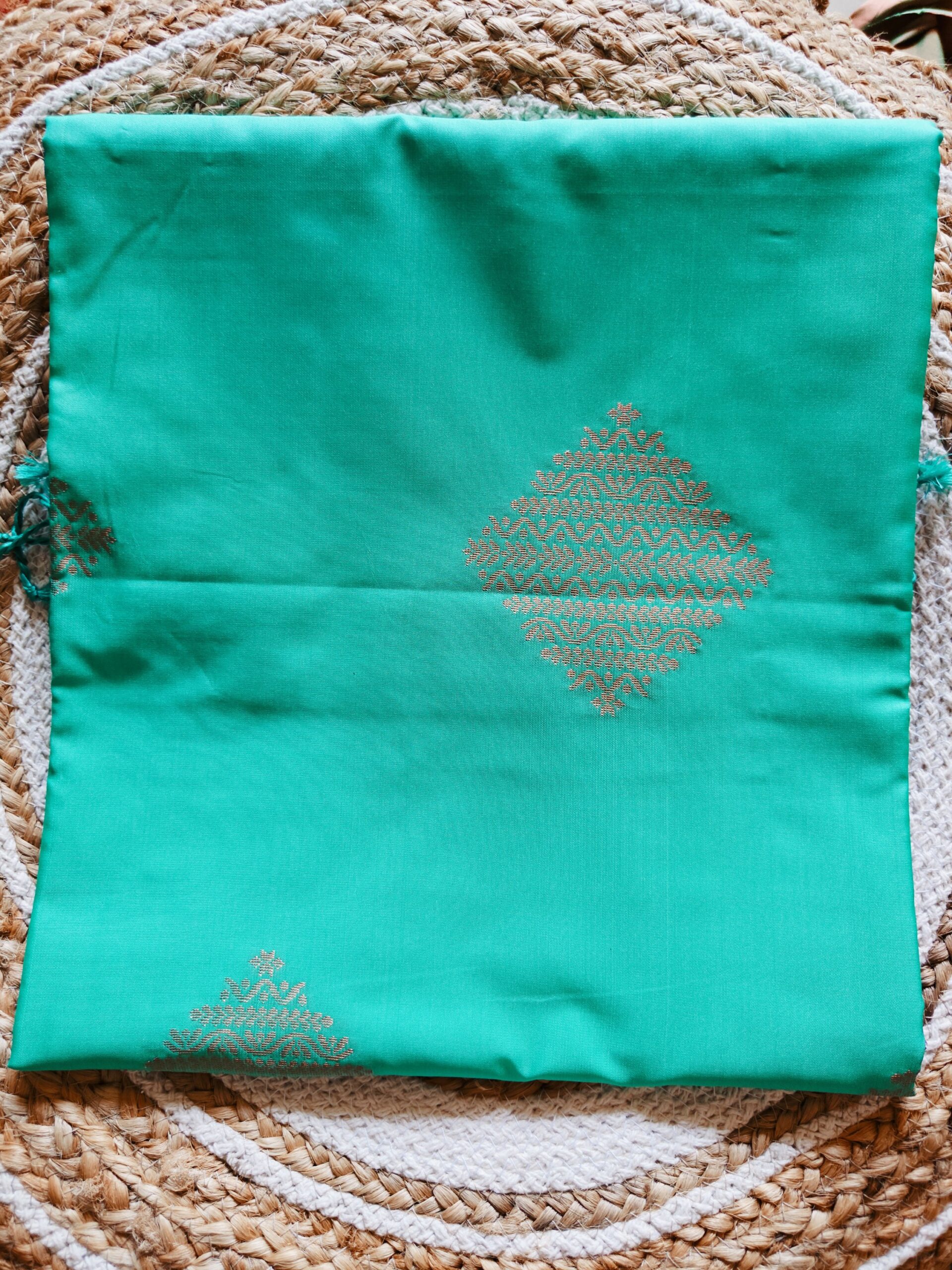 Turquoise & Purple Zari Soft Silk Saree — A Stunning Contrast of Tradition and Elegance